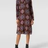 Milano Italy Blusenkleid Mit Allover-Muster Modell 'Mandala Flower HBK Dress' - Schokobraun