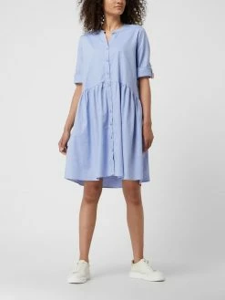 Milano Italy Blusenkleid Mit Tunikakragen - Hellblau