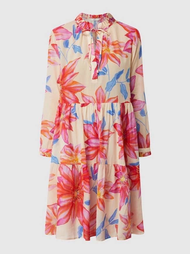 0039 Italy Kleid Mit Floralem Muster Modell 'Milly' - Pink 2 0039 Italy Kleid Mit Floralem Muster Modell 'Milly' - Pink – Bild 2