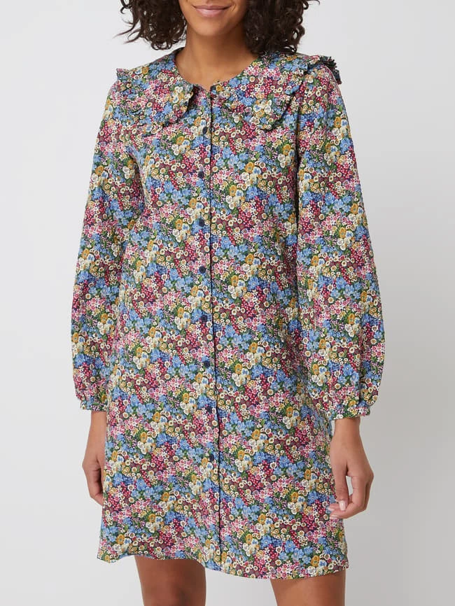 Rich & Royal Blusenkleid Mit Millefleurs - Marineblau 4 Rich & Royal Blusenkleid Mit Millefleurs - Marineblau – Bild 4