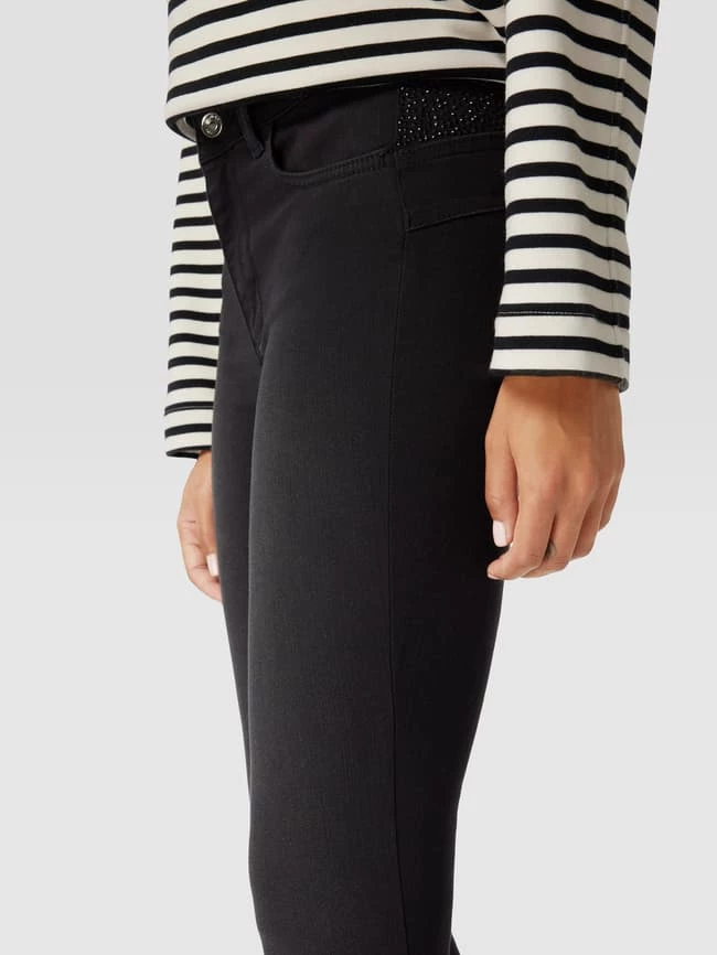 Liu Jo White Skinny Fit Jeans Mit Zierbesatz Modell 'DIVINE' - Schwarz 3 Liu Jo White Skinny Fit Jeans Mit Zierbesatz Modell 'DIVINE' - Schwarz – Bild 3