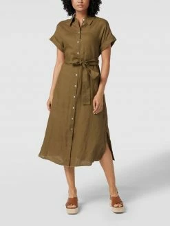 Mango Hemdblusenkleid Mit Taillenband - Khaki