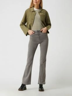 Noisy May Skinny Fit High Waist Jeans Mit Stretch-Anteil Modell 'Sallie' - Hellgrau Meliert