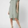 Soyaconcept Hemdblusenkleid Aus Leinen-Viskose-Mix - Khaki