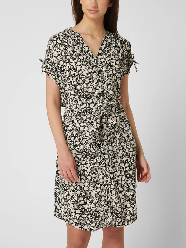 Esprit Blusenkleid Mit Floralem Muster - Schwarz 4 Esprit Blusenkleid Mit Floralem Muster - Schwarz – Bild 4