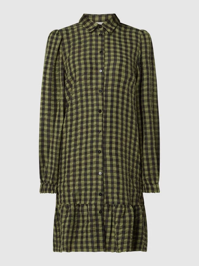 FREE/QUENT Blusenkleid Mit Crinkle-Effekt Modell 'Livy' - Khaki 2 FREE/QUENT Blusenkleid Mit Crinkle-Effekt Modell 'Livy' - Khaki – Bild 2