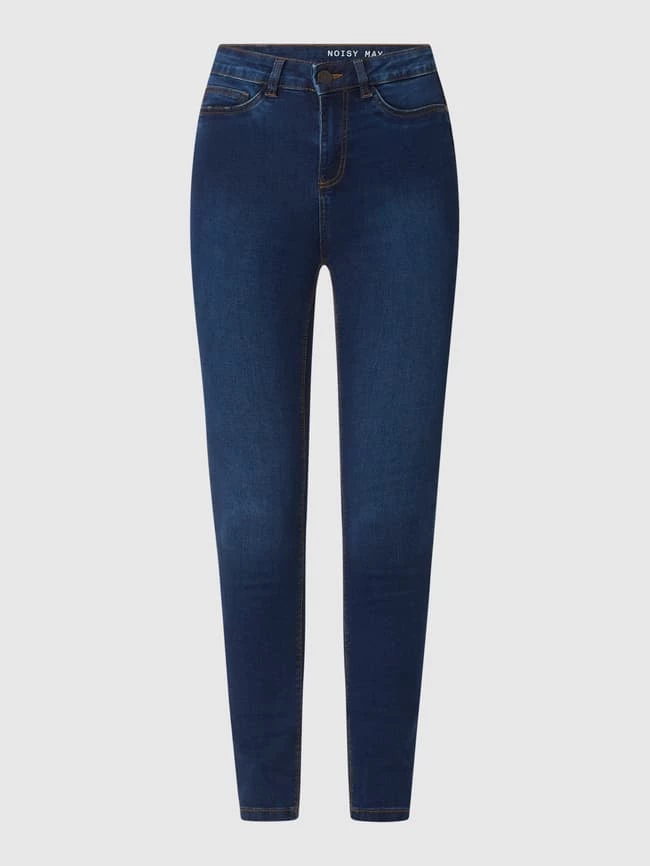 Noisy May Skinny Fit High Waist Jeans Mit Viskose-Anteil Modell 'Callie' - Dunkelblau 2 Noisy May Skinny Fit High Waist Jeans Mit Viskose-Anteil Modell 'Callie' - Dunkelblau – Bild 2