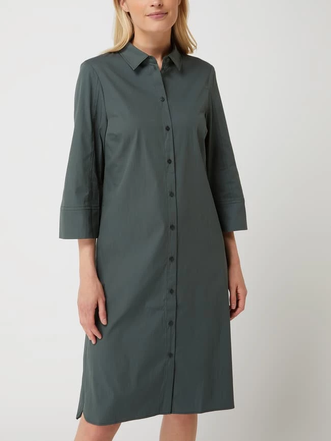 ROBE LÉGÈRE Blusenkleid Mit 3/4-Arm - Khaki 4 ROBE LÉGÈRE Blusenkleid Mit 3/4-Arm - Khaki – Bild 4