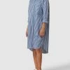 Christian Berg Woman Hemdblusenkleid Mit Streifenmuster - Royalblau