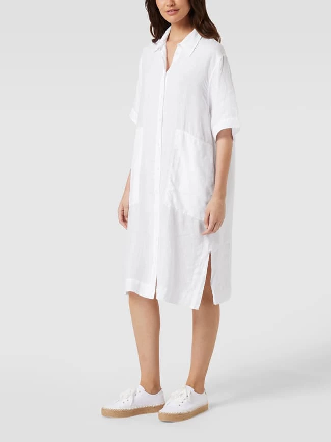 MOS MOSH Hemdblusenkleid Aus Leinen - Weiß 4 MOS MOSH Hemdblusenkleid Aus Leinen - Weiß – Bild 4