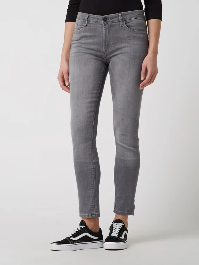 ICHI Skinny Fit Jeans Mit Stretch-Anteil Modell 'Erin Izaro' - Hellgrau 4 ICHI Skinny Fit Jeans Mit Stretch-Anteil Modell 'Erin Izaro' - Hellgrau – Bild 4