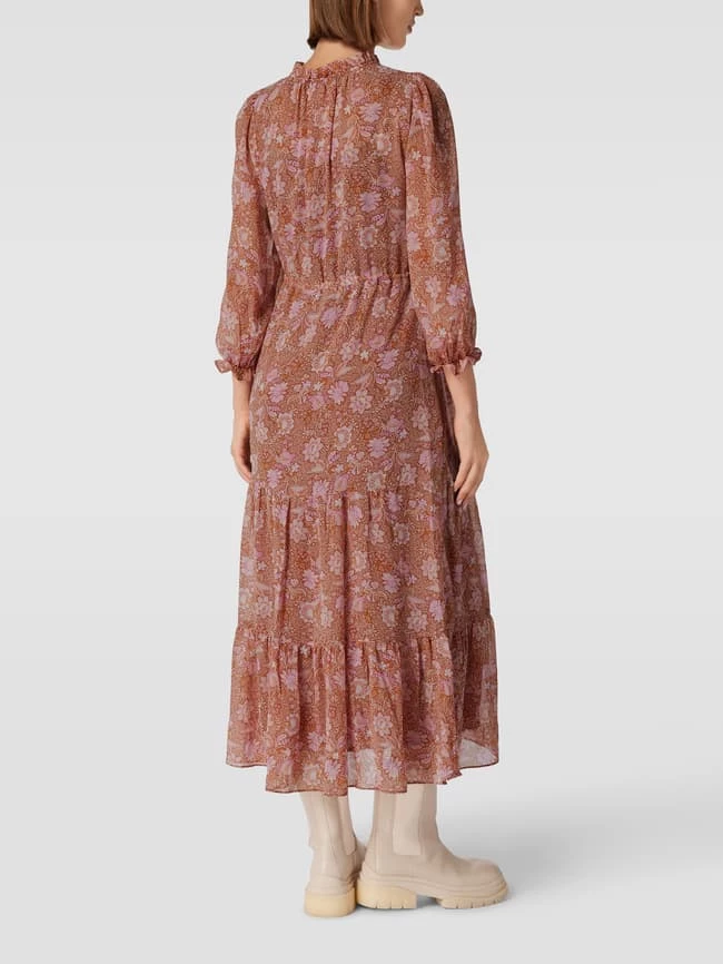 Mango Blusenkleid Mit Rüschen Modell 'FIFTY' - Dunkel Orange 5 Mango Blusenkleid Mit Rüschen Modell 'FIFTY' - Dunkel Orange – Bild 5