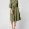BETTY & CO WHITE Blusenkleid Mit Taillengürtel - Khaki