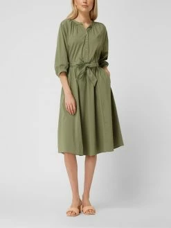 BETTY & CO WHITE Blusenkleid Mit Taillengürtel - Khaki