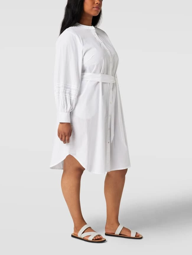 Tommy Hilfiger PLUS SIZE Hemdblusenkleid Mit Stehkragen - Weiß 4 Tommy Hilfiger PLUS SIZE Hemdblusenkleid Mit Stehkragen - Weiß – Bild 4