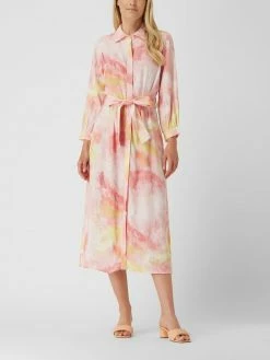 Rich & Royal Hemdblusenkleid In Batik-Optik - Pink