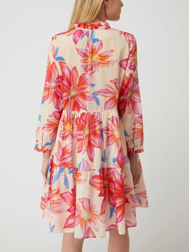 0039 Italy Kleid Mit Floralem Muster Modell 'Milly' - Pink 5 0039 Italy Kleid Mit Floralem Muster Modell 'Milly' - Pink – Bild 5