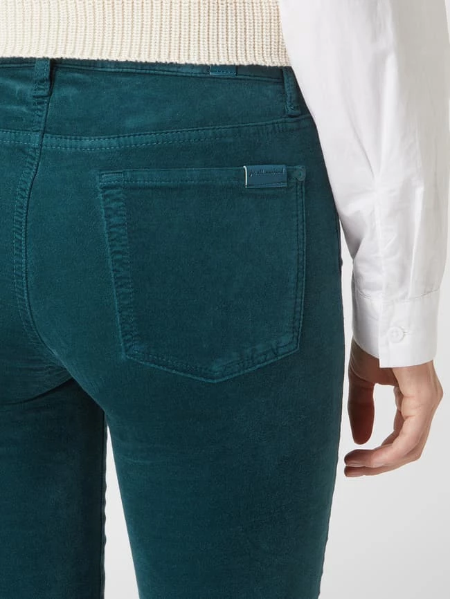 7 For All Mankind Super Skinny Fit High Waist Samthose Mit Stretch-Anteil - Olivgrün 3 7 For All Mankind Super Skinny Fit High Waist Samthose Mit Stretch-Anteil - Olivgrün – Bild 3
