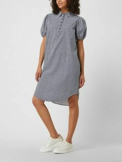 Redraft Kleid Mit Allover-Muster - Marineblau