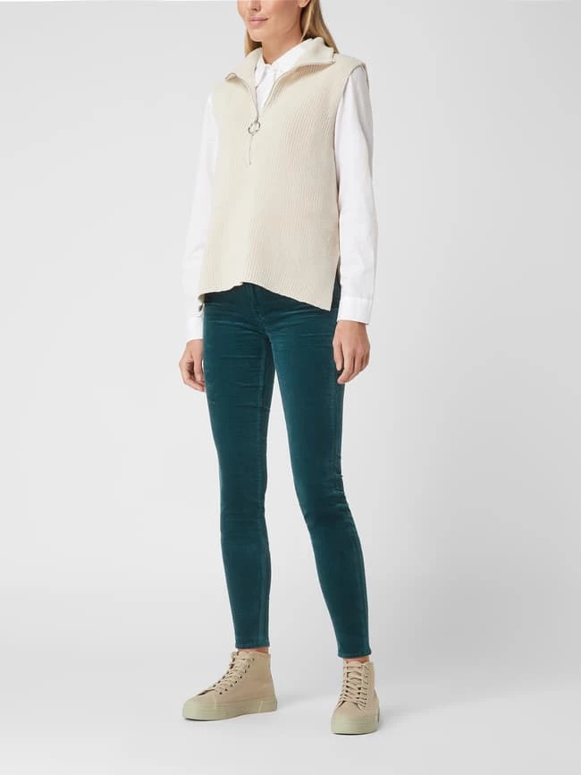 7 For All Mankind Super Skinny Fit High Waist Samthose Mit Stretch-Anteil - Olivgrün 1 7 For All Mankind Super Skinny Fit High Waist Samthose Mit Stretch-Anteil - Olivgrün