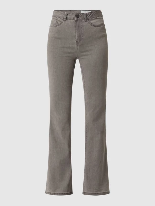 Noisy May Skinny Fit High Waist Jeans Mit Stretch-Anteil Modell 'Sallie' - Hellgrau Meliert 2 Noisy May Skinny Fit High Waist Jeans Mit Stretch-Anteil Modell 'Sallie' - Hellgrau Meliert – Bild 2