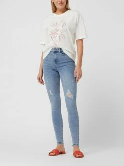 Noisy May Skinny Fit High Waist Jeans Mit Stretch-Anteil Modell 'Callie' - Hellblau
