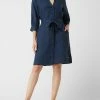 Brax Blusenkleid Aus Leinen Modell 'Giulia' - Marineblau