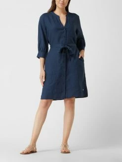 Brax Blusenkleid Aus Leinen Modell 'Giulia' - Marineblau