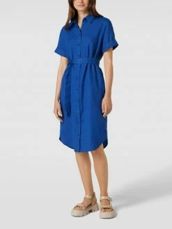 Cinque Hemdblusenkleid Aus Leinen - Royalblau
