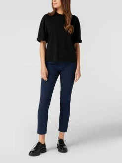 Marc Cain High Rise Jeans Im Slim Fit Mit Elastischem Bund - Dunkelblau Meliert