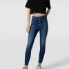 Calvin Klein Jeans Super Skinny Fit Jeans Mit Label-Details Modell 'HIGH RISE' - Dunkelblau