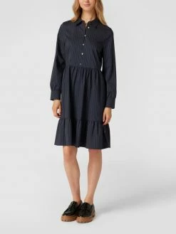 ROBE LÉGÈRE Knielanges Hemdblusenkleid Mit Nadelstreifen - Dunkelblau