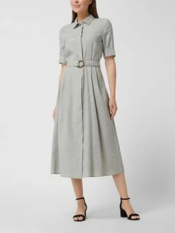 Montego Blusenkleid Aus Leinenmischung - Schilf Meliert