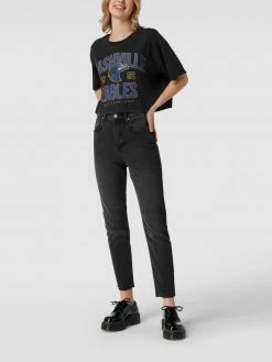 BDG Urban Outfitters High Waist Jeans Mit Label-Patch - Schwarz