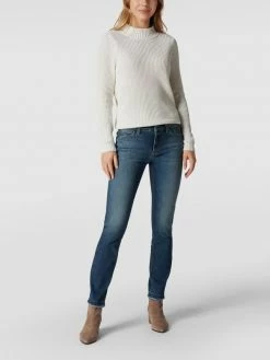 Cambio Jeans Mit Ziersteinbesatz Modell 'Paris' - Blau